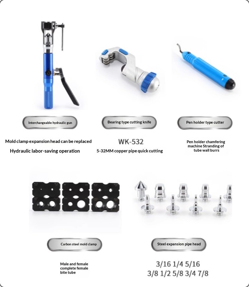 Universal Hydraulic Flaring Tool Swaging Tool Accurate Pipe Fuel Line Kit