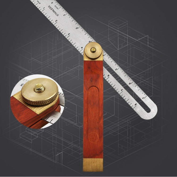 Woodworking T Bevel Horizontal Sliding Adjustable Angle Ruler Measurement Tool c