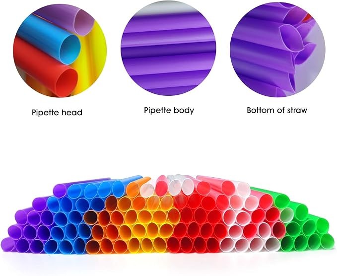 Jumbo Smoothie Straws 100/200 Pcs Individually Wrapped for Bubble Tea