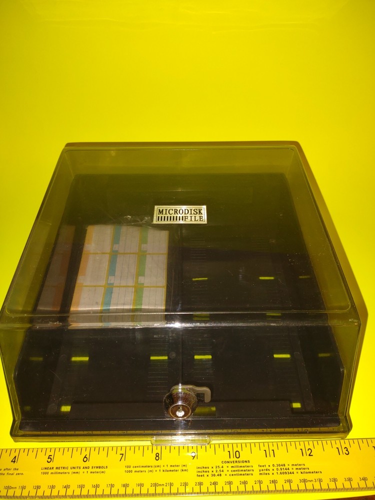 Micro Disk File Storage Container Verbatim For 3.5” Storage Disks Lockable Case