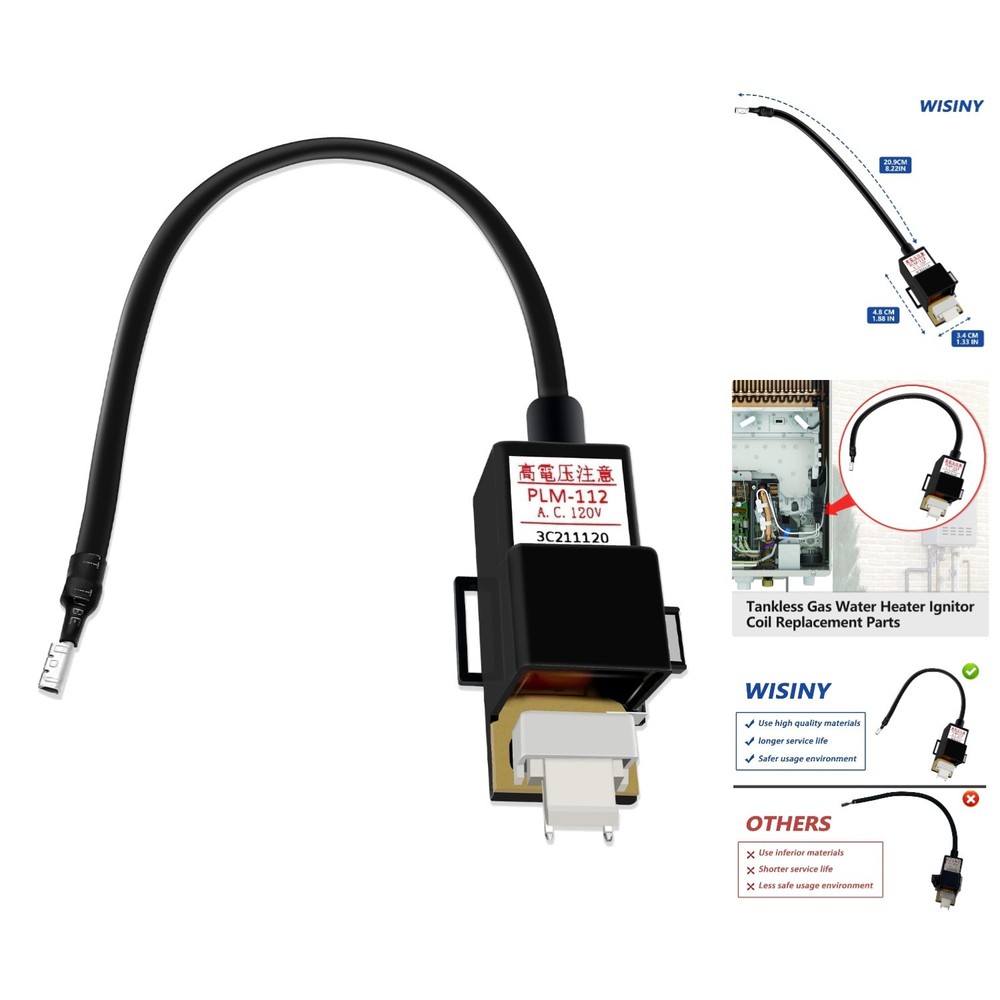 Rheem Compatible Durable Ignitor Coil Replacement for Tankless Water Heaters
