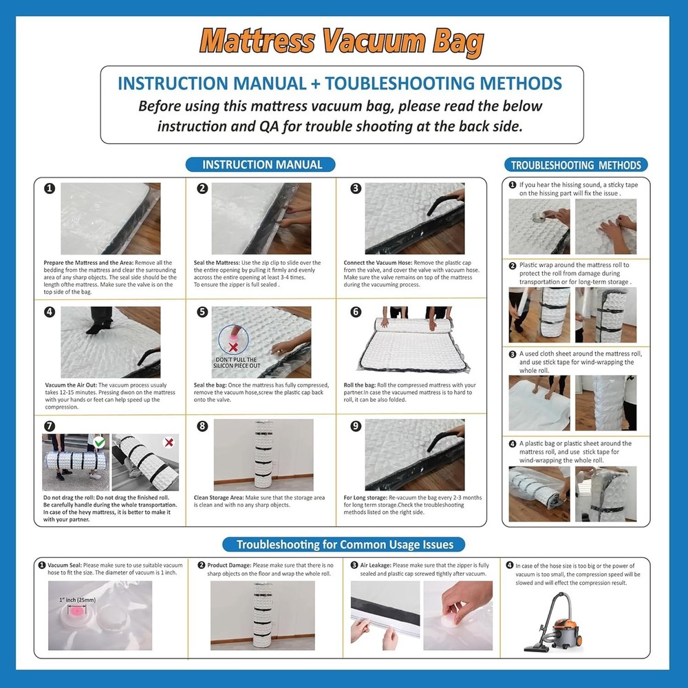 Effortless Mattress Moving & Storage Vacuum Bag