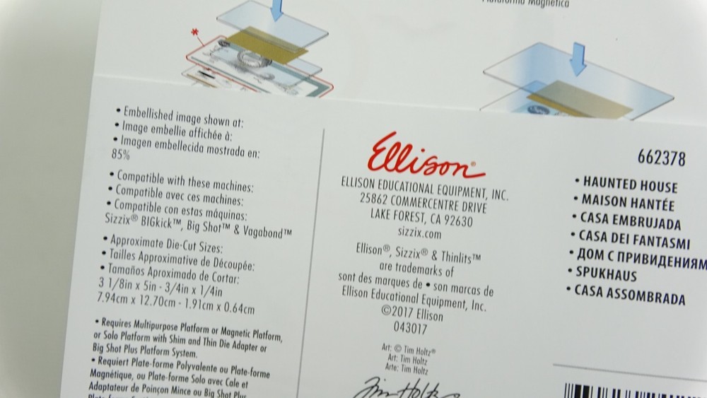 2017 Tim Holtz Sizzix Thinlits Haunted House Halloween Dies #662378