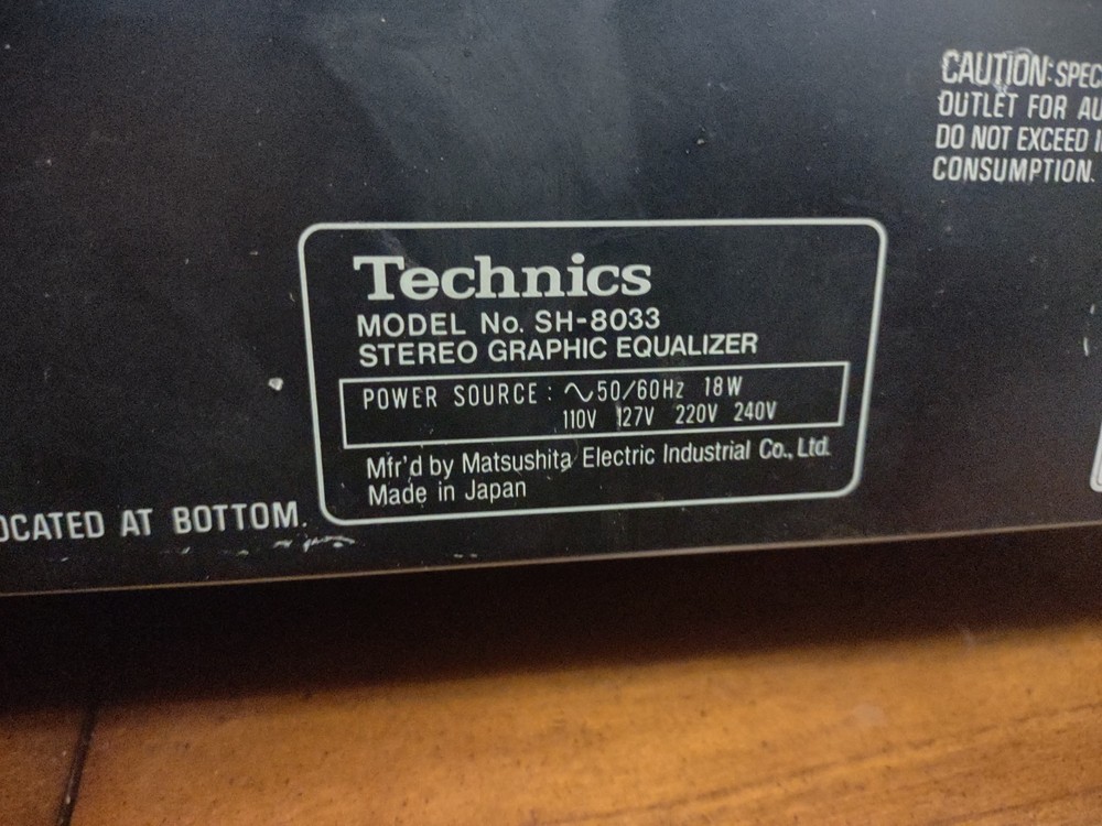 Technics SH-8033 Real Time Spectrum Graphic Stereo 7-band Equalizer Tested