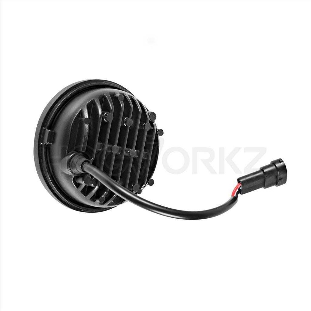 Hogworkz Blackout 7" LED Harley Daymaker Style Headlight w/ Auxiliary Passing...