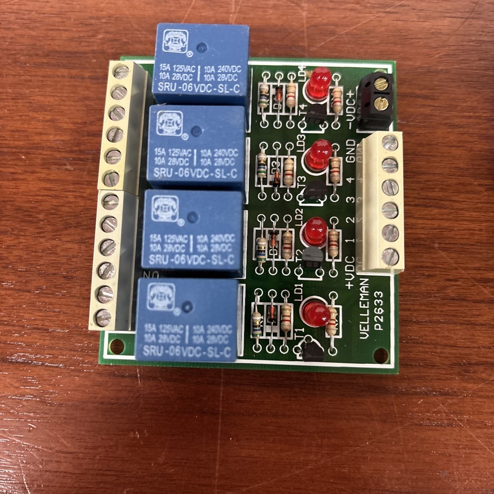 Velleman Kit Quad Relay Cards K2633***Untested