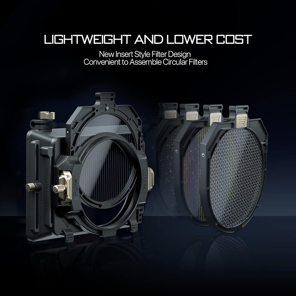 4x5.6 Inch Matte Box with Variable Neutral Density and Lens Compatibility