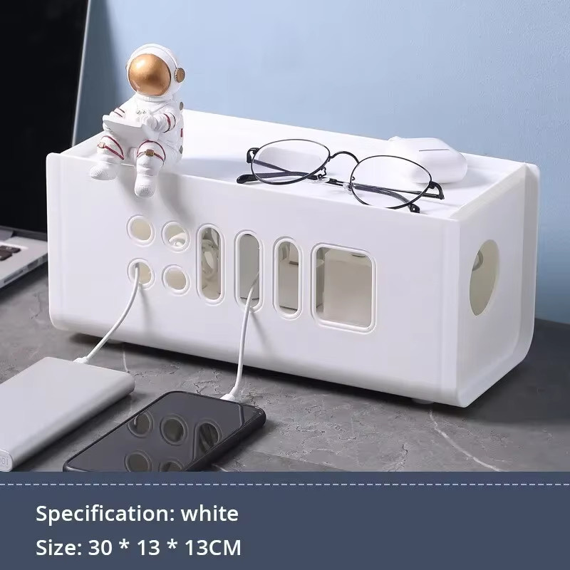 Cable Storage Box Multifunctional Power Board Wire Management Socket Wire Case H