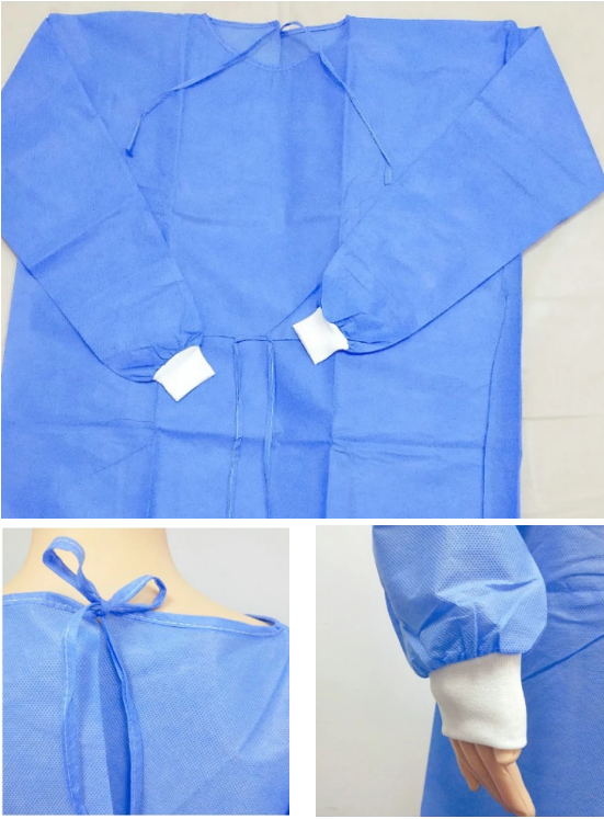 Disposable Isolation Gown 10 Count Blue