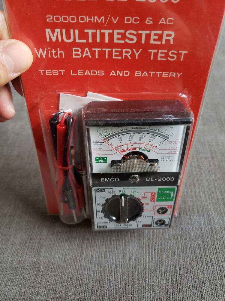 Vintage Analog Multitester Emco Electronics Model BL-2000 Ohm/V DC AC