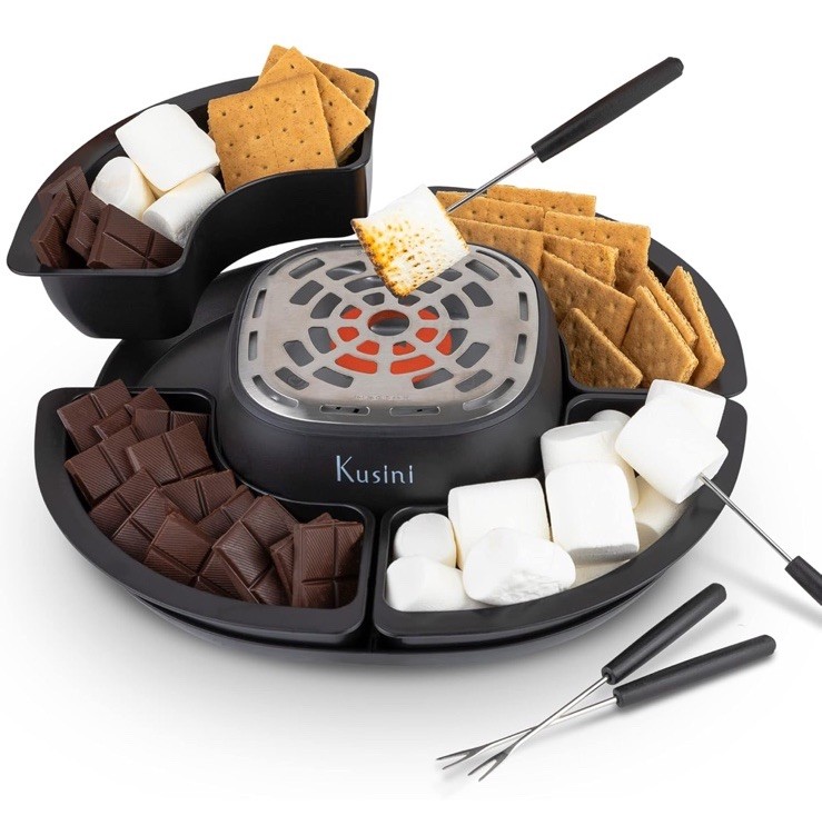 Flameless Electric Smores Maker - Marshmallow Roaster Tabletop Indoor