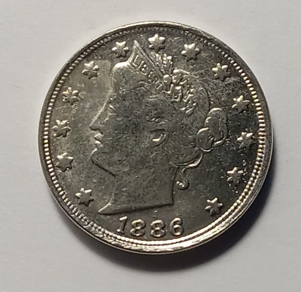 1886 V-Nickel Coin Modern Restrike