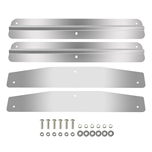 Pair(2) 24" Stainless Steel Mudflap Weights with Backing Plate
