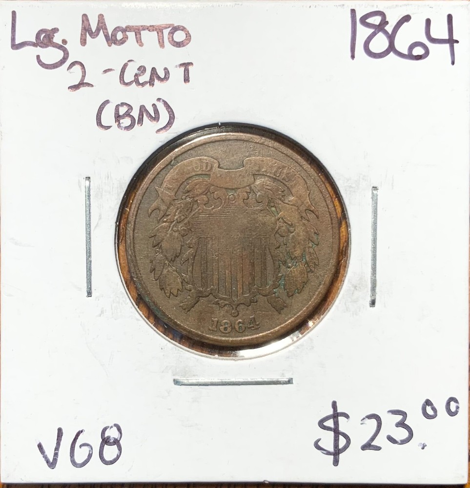 1864 United States 2 Cent (Large Motto) (BN)