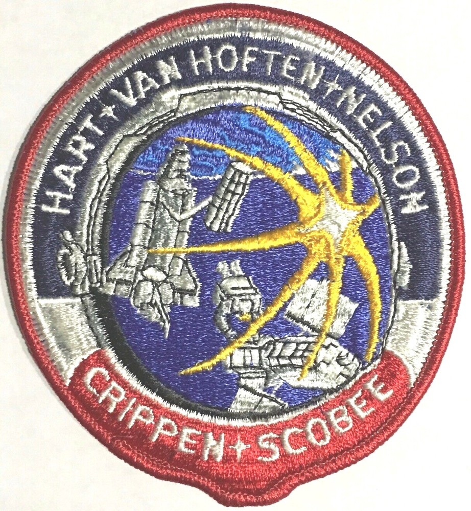 STS-41C Shuttle Program Challenger Patch  Crippen Scobee Hart Van Hoften Nelson