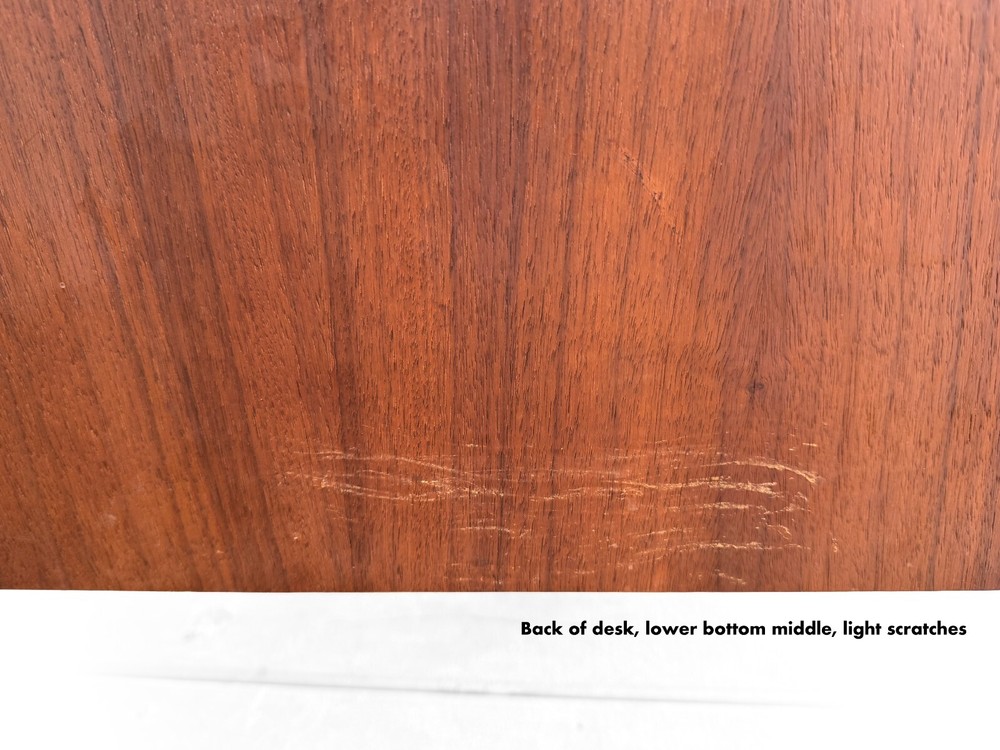 1960s Leopold Mid Century Modern Walnut Executive Desk