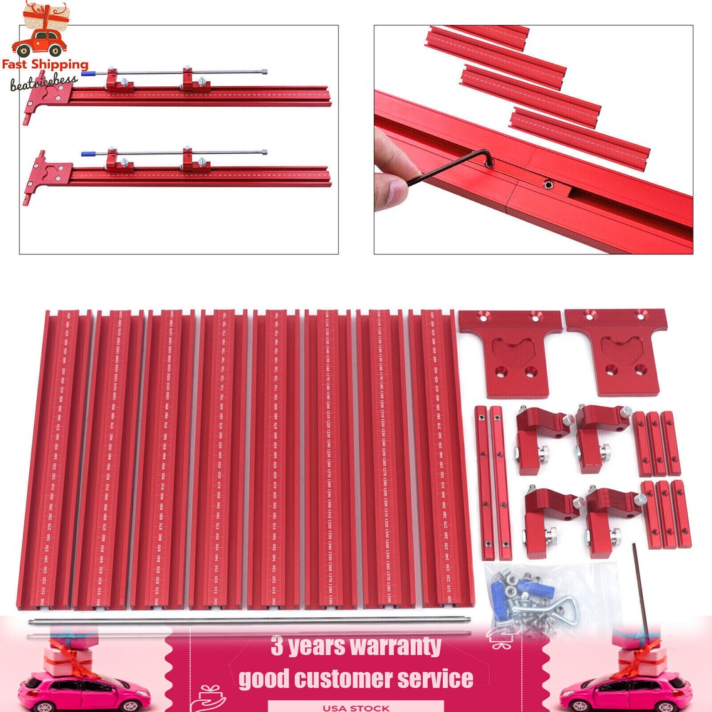 Parallel Rail Guide System Track Saw Woodworking Guide Carpentry Tool Set 120cm