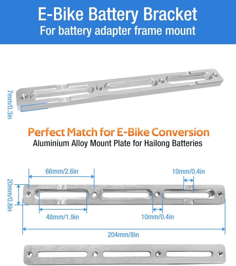E-Bike Battery Bracket for Adapter Frame Universal, Silver