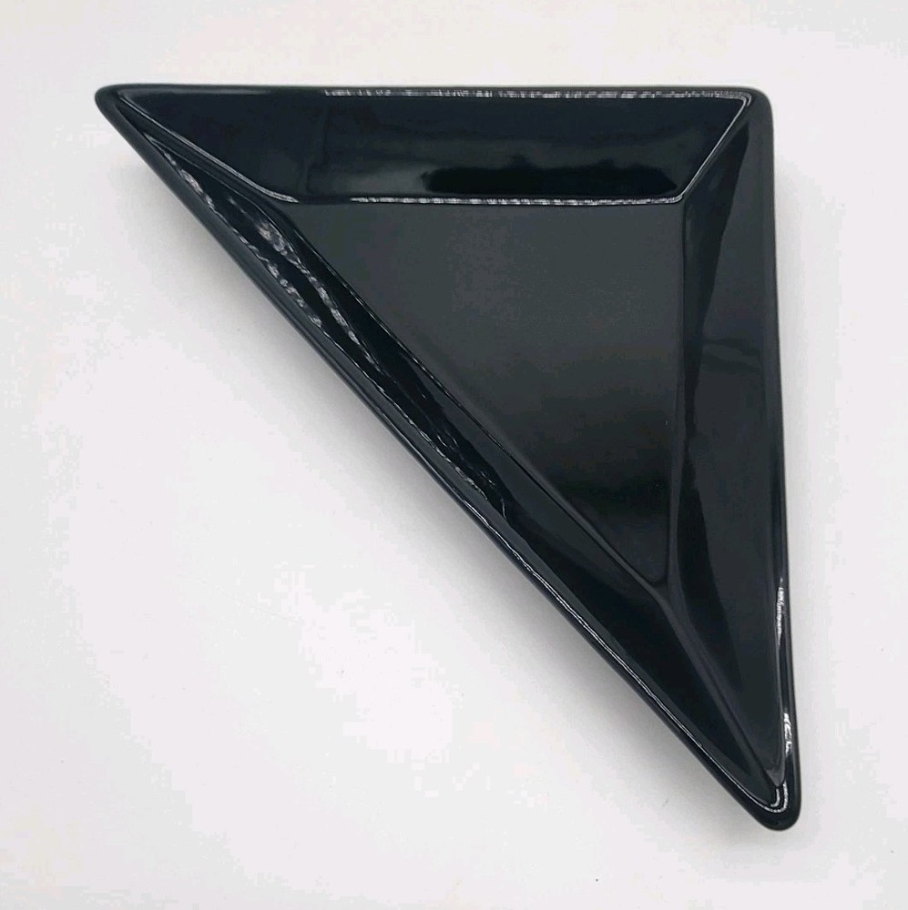 Pampered Chef Simple Additions Black Ceramic Triangle Serve Tray Replacement Pc