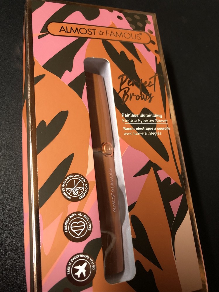 Almost Famous Perfect Precision Brow Shavers with LED Light Rose Gold