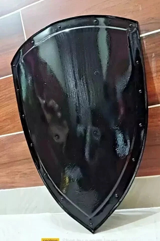 Black Functional Shield Templar Medieval Knight Shield