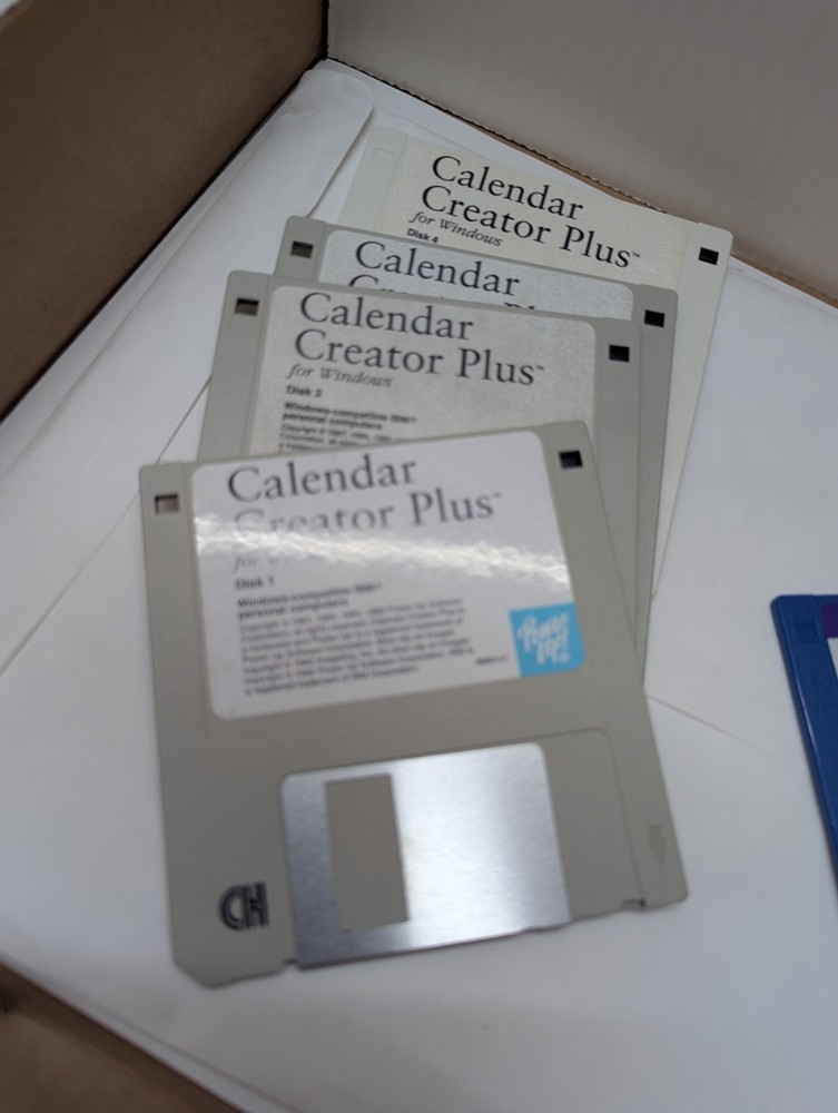 Calendar Creations Computer Software Vintage 3.5 Floppy