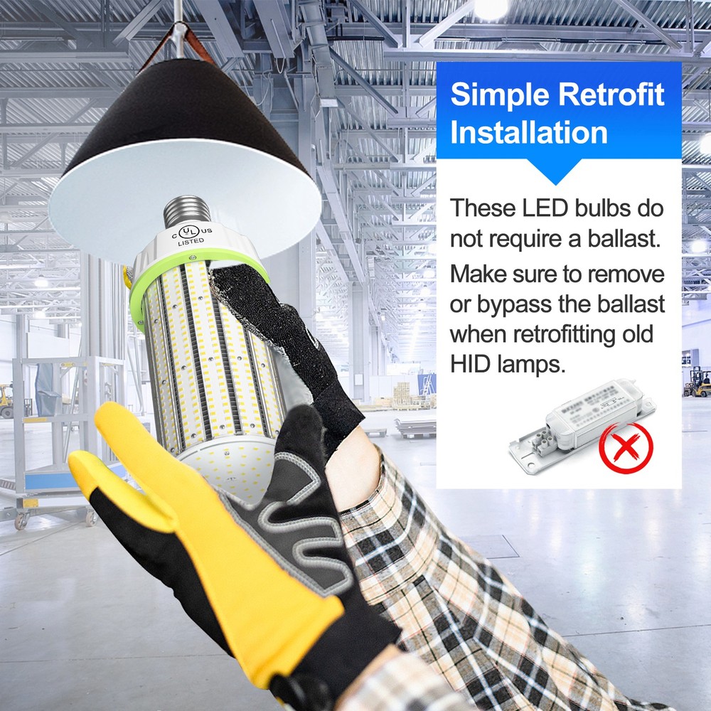 10Pack 100W LED Corn light Bulb-Replacement 400watt Metal Halide bulbs E39 Mogul