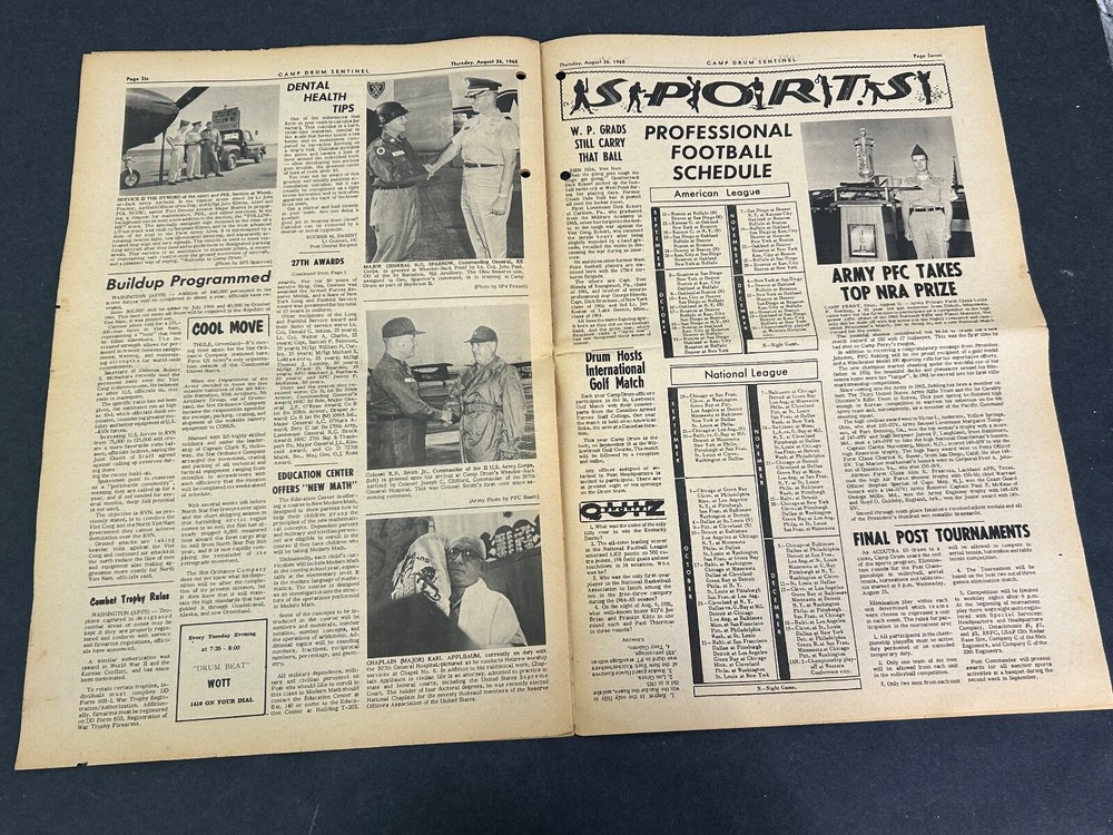 1965 US 1st Army Camp Drum Base Newspaper