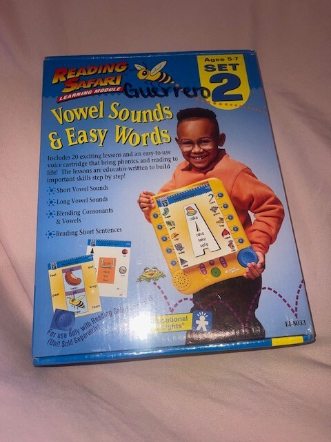 Reading Safari Learning Module & Book Vowel Sounds & Easy Words Educational