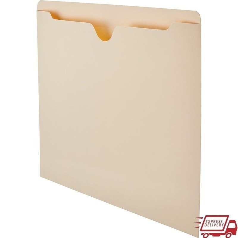 100 Pack Manila File Jackets Letter Size Document Holders Secure Storage New