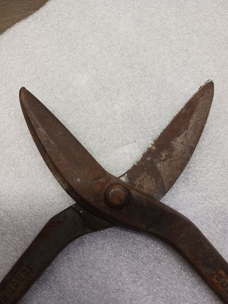 Vintage Solid Steel Shears Tin Snips 12"