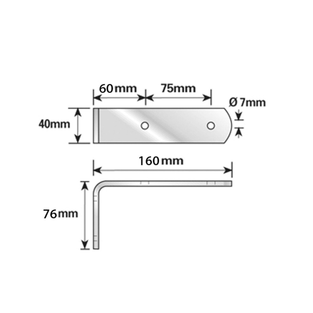 8" Plastic Mudguards Fender (Single) Flush Fit & Mud Guard Angle (SMALL) Bracke