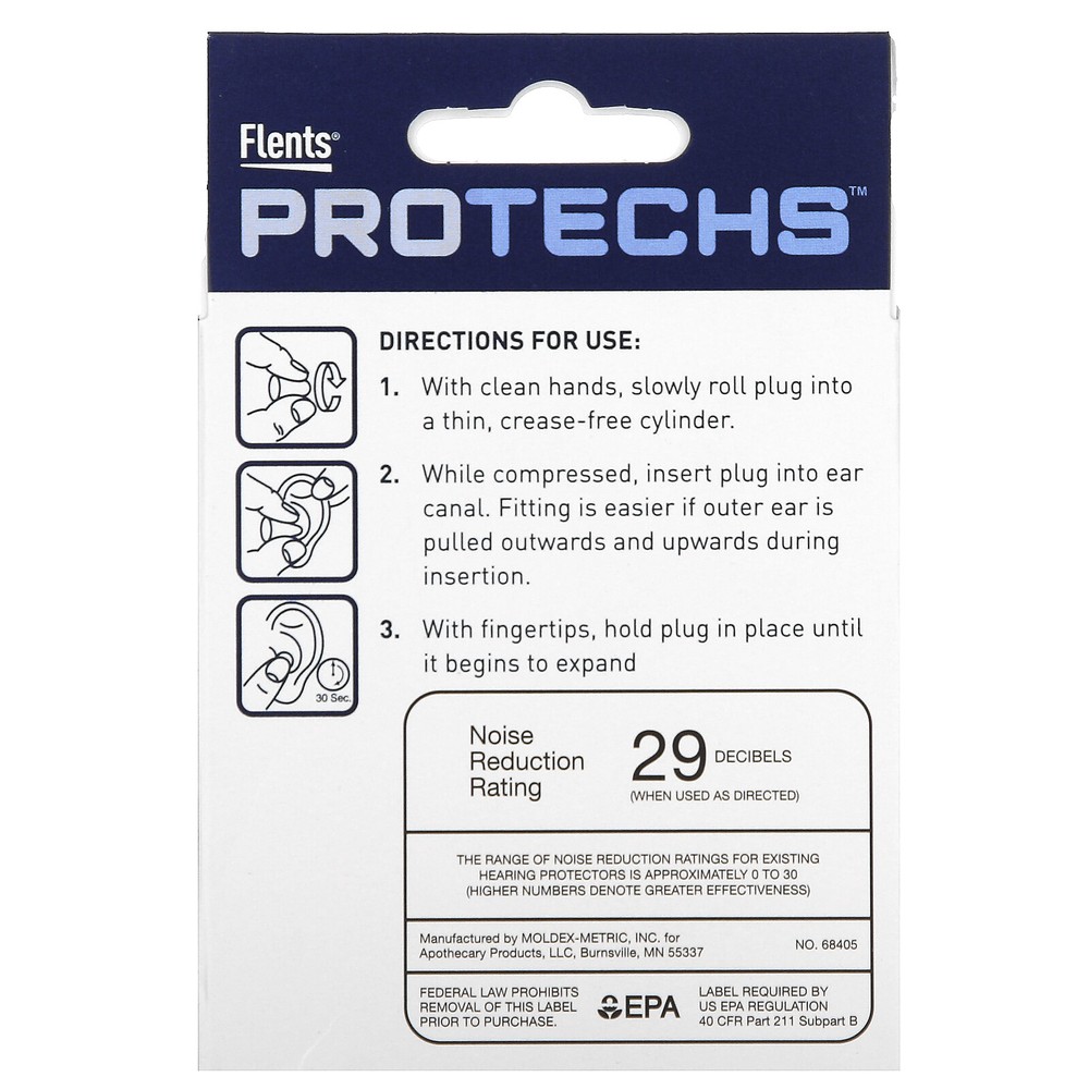 Protechs, Super Sleep, Foam Ear Plugs, 10 Pair + Case