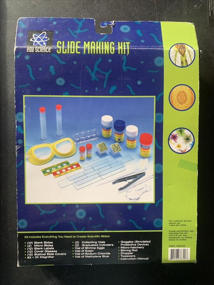 Vintage 1999 Edu Science Slide Making Kit