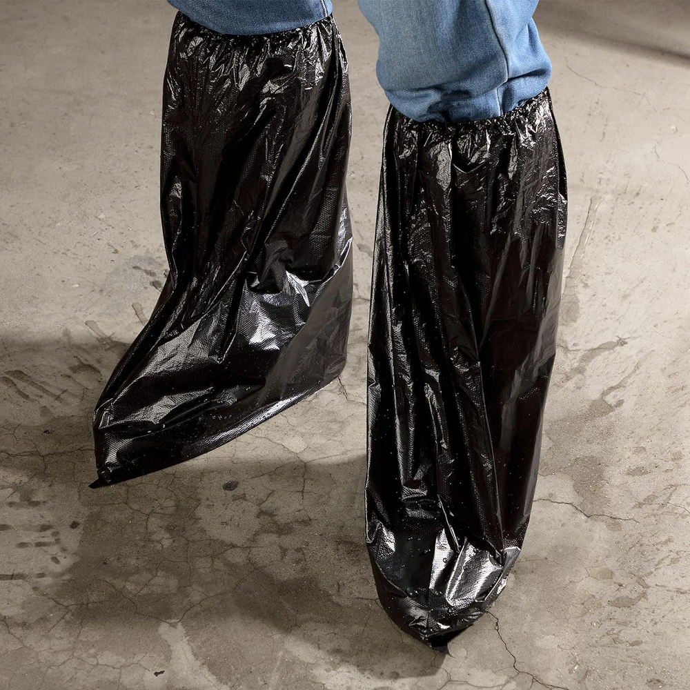 Disposable Shoe Covers Disposable Non Slip Plastic Boot Covers Long Waterproof