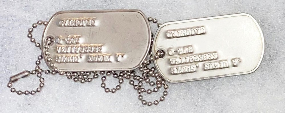 Edwin Stone Dog Tag Set