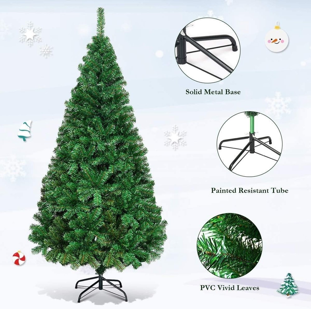Realistic 8ft Artificial Pine Tree with Adjustable Branches for Christmas Cheer