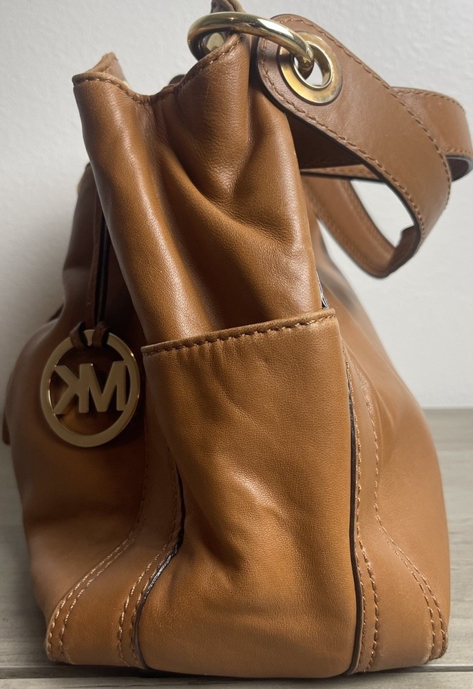 Michael Kors - Brown Drawstring Shoulder Bag, Gold Hardware