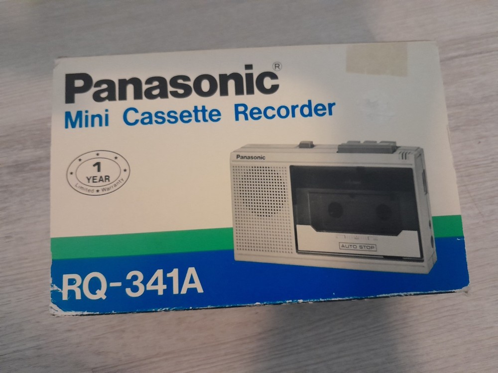 1985 Panasonic Mini Cassette Recorder in Original Box-Works!