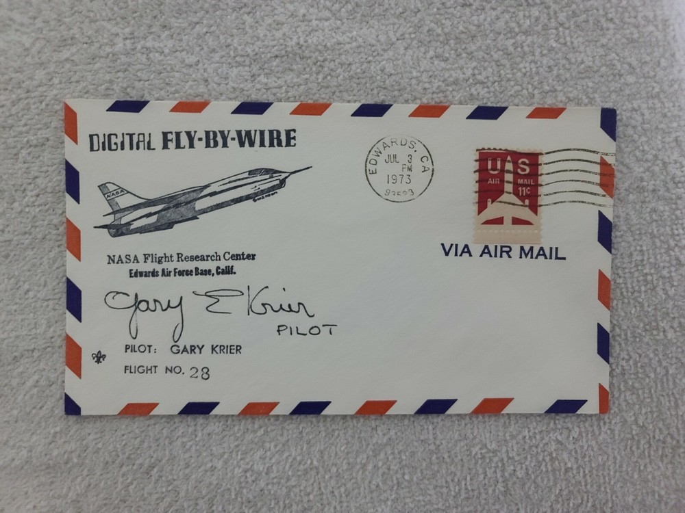 Krier, Gary E PILOT Signed Autograph 07/03/73 | Space Cover