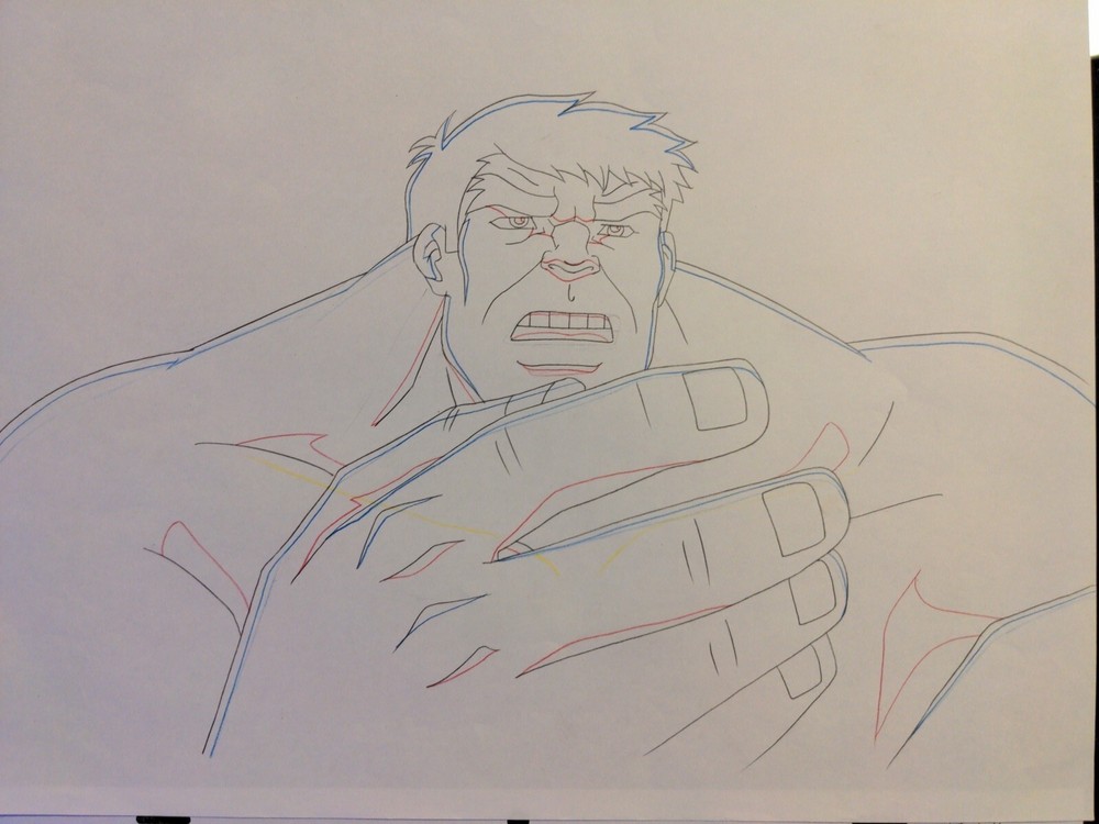 Hulk animation cels Production Art MCU Comics AVENGERS ASSEMBLE MARVEL AA3