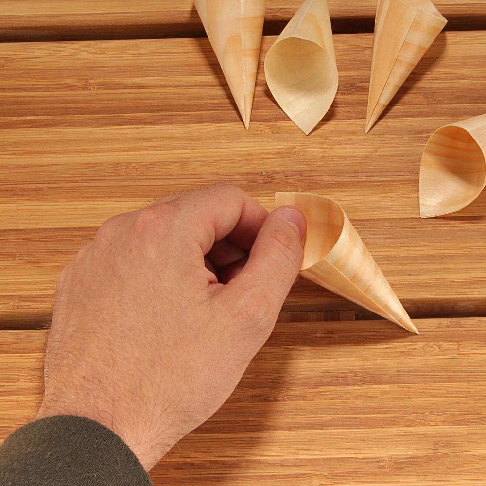 Disposable Serving Pine Wood Cone