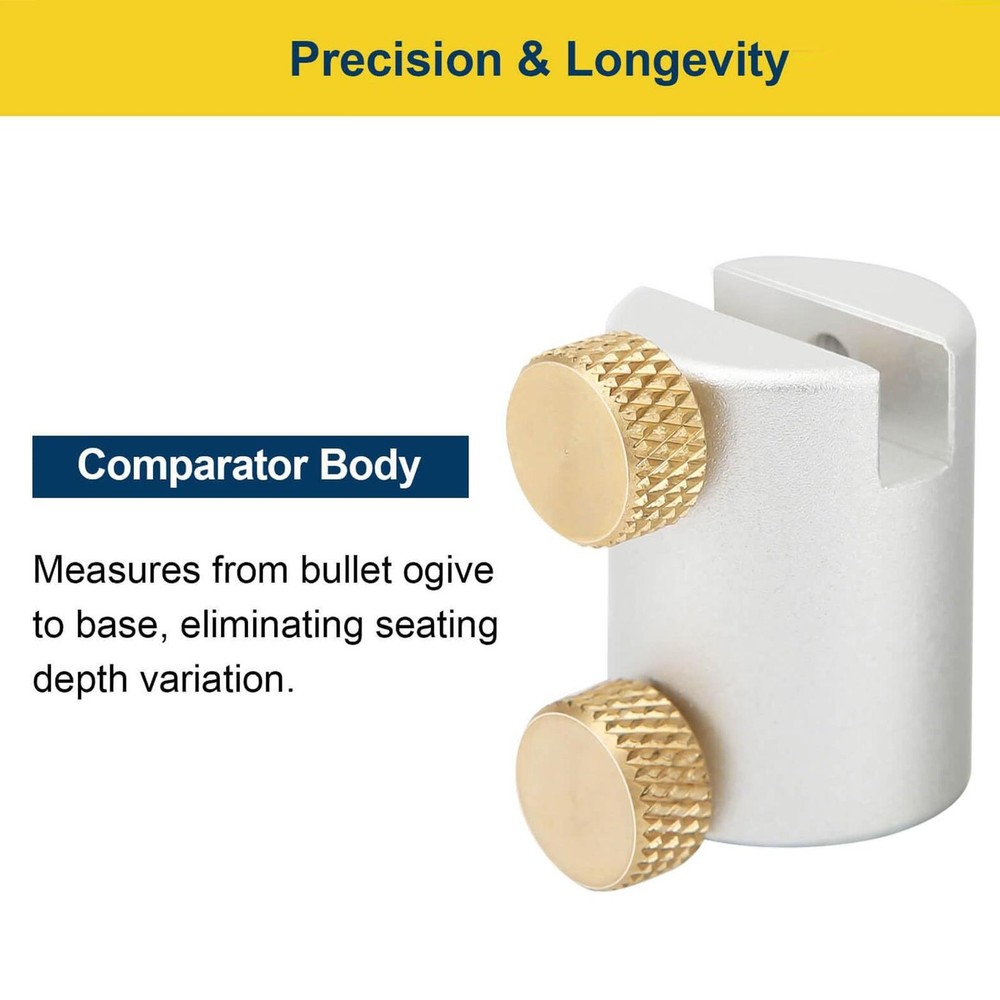 Bullet Comparator Kit Headspace Gauge For Reloading With 14 Inserts Aluminum