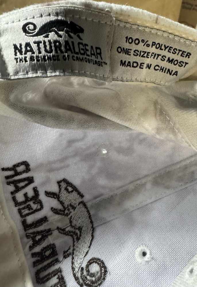 Natural Gear Camouflage Adjustable Polyester Ball Cap Beige Brown One Size