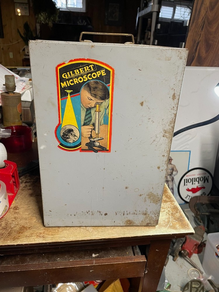 Vintage Gilbert Microscope Metal Case 1940's case Only