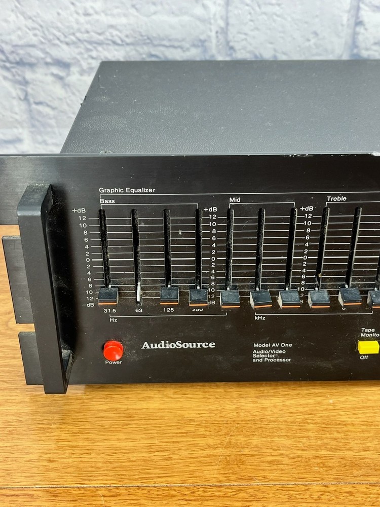 Vintage Rare Audiosource AV-ONE Audio/Video Selector And Processor Equalizer