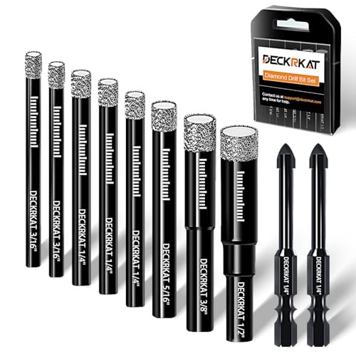 10-Piece Dry Diamond Drill Bits & 10 Piece Multi-Size (with TileDrill)