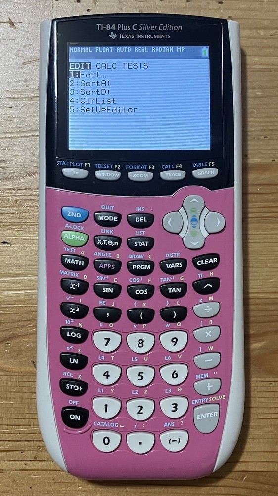 Texas Instruments TI84 Plus C Silver Edition Graphing Calculator Pink Pre-Owned