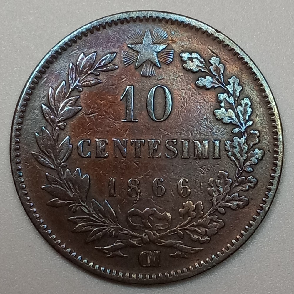 1866-OM Italy 10 Centesimi