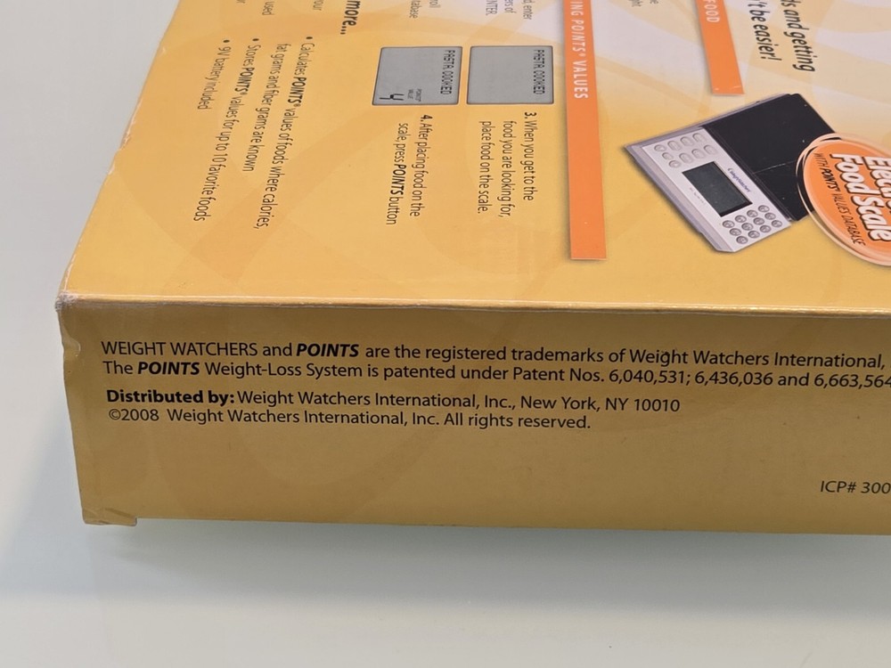 Weight Watchers Digital Electronic Food Scale with Points Values Database 2008